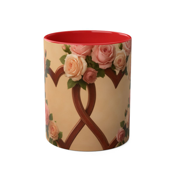 Enduring Love Blossoms - Two-Tone Coffee Mugs, 11oz