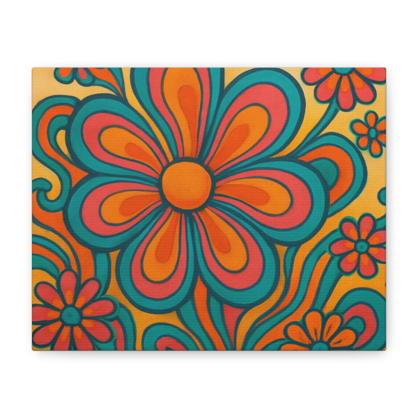 Psychedelic Flower Power - Matte Canvas, Stretched, 1.25"