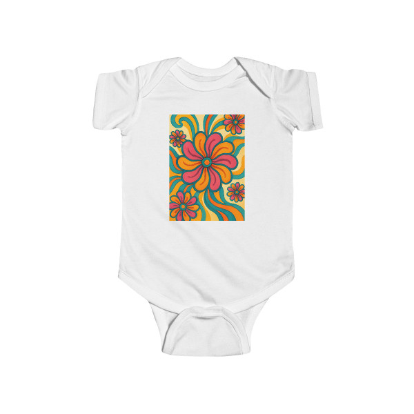 Psychedelic Flower Power - Infant Fine Jersey Bodysuit