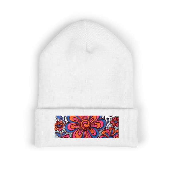 Psychedelic Flower Power - Classic Cuffed Beanie (Embroidery)