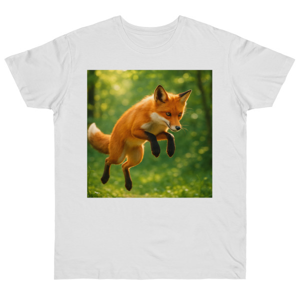 Whimsical Fox Tails - Single Jersey T-shirt Whimsical Fox Tails - Single Jersey T-shirt