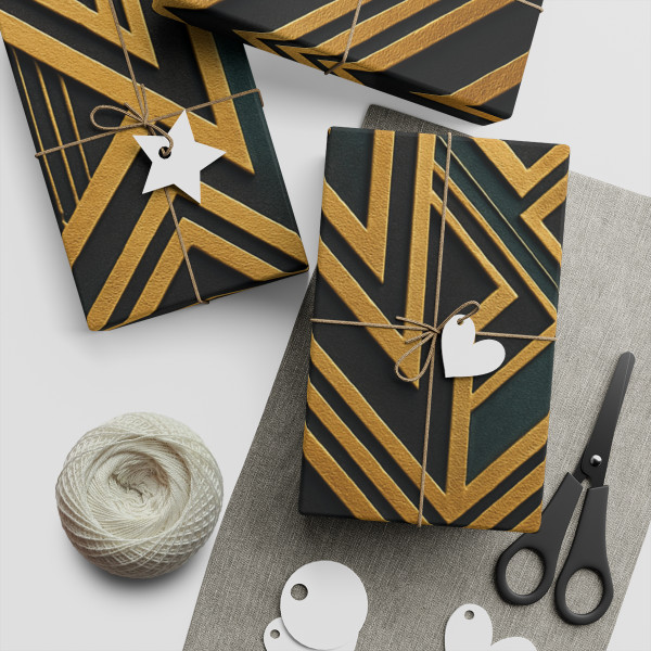 Opulent Geometry - Gift Wrapping Paper Sheets, 1pc