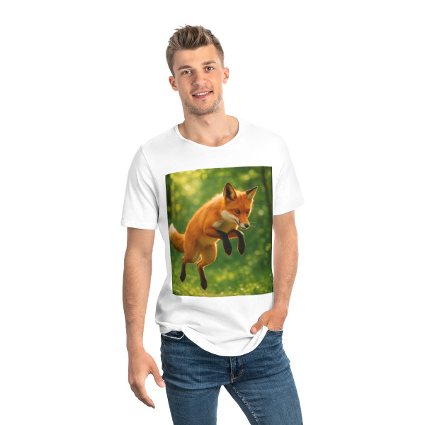 Whimsical Fox Tails - Men's Jersey Curved Hem Tee Whimsical Fox Tails - Men's Jersey Curved Hem Tee