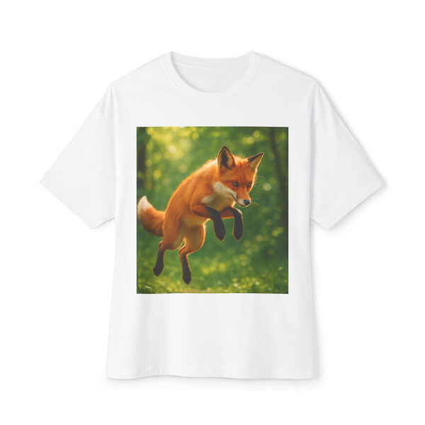 Whimsical Fox Tails - Unisex Oversized Boxy Tee