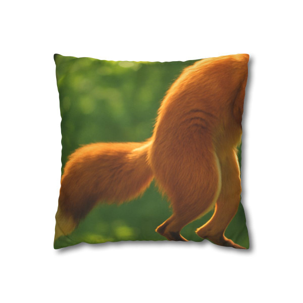 Whimsical Fox Tails - Faux Suede Square Pillowcase