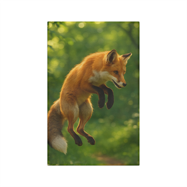 Whimsical Fox Tails - Microfiber Tea Towel