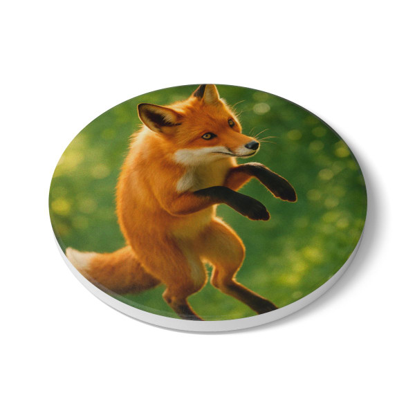 Whimsical Fox Tails - Ceramic Coaster