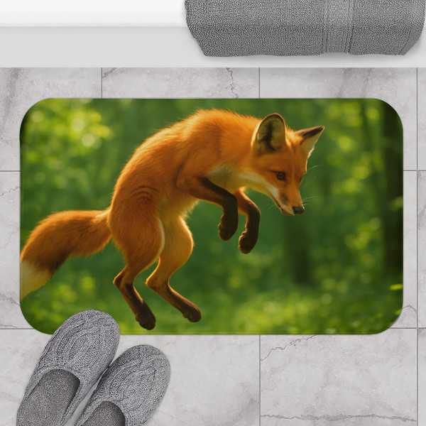 Whimsical Fox Tails - Bath Mat