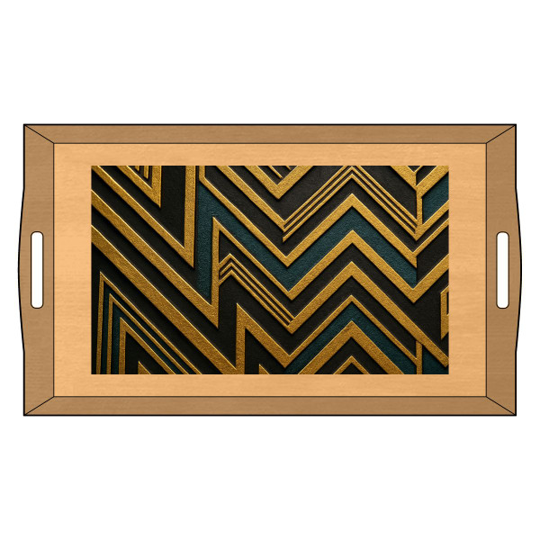 Opulent Geometry - Bamboo Serving Tray (Engraving)