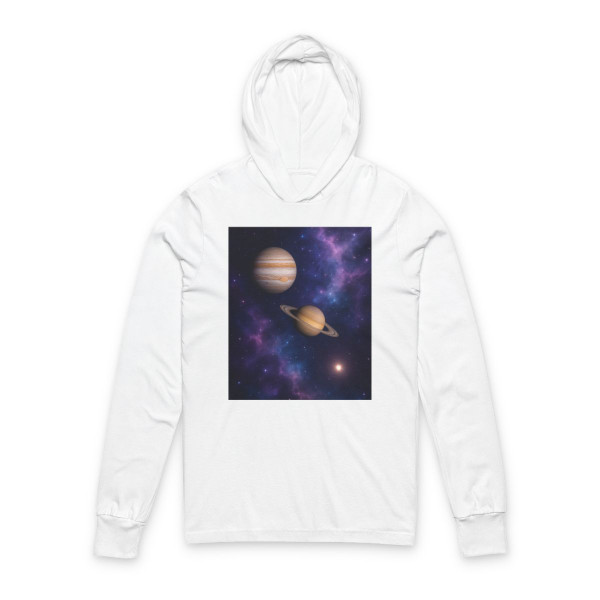 Celestial Convergence - Unisex Hooded Long Sleeve Tee