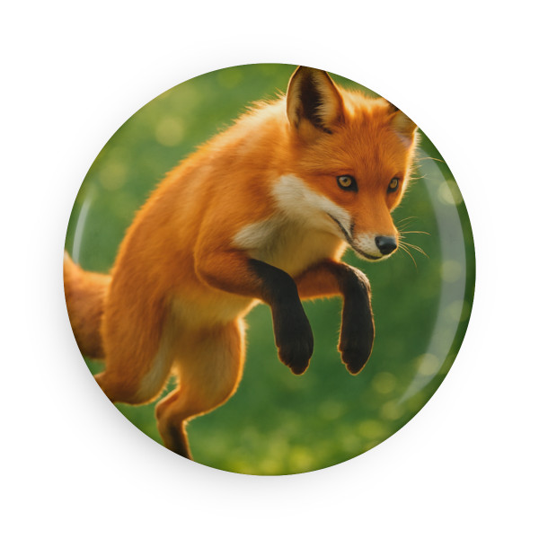 Whimsical Fox Tails - Button Magnet, Round (1 & 10 pcs)