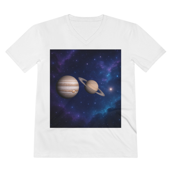Celestial Convergence - Men's Lightweight V-Neck Tee Celestial Convergence - Men's Lightweight V-Neck Tee