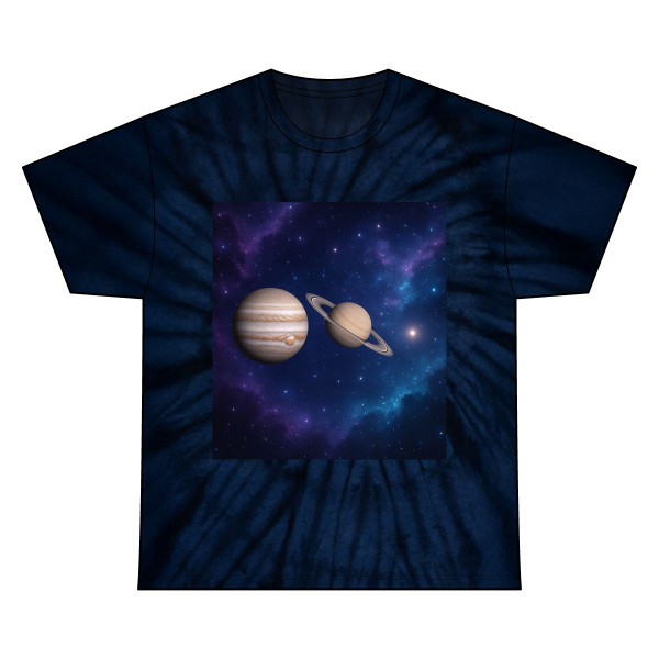 Celestial Convergence - Unisex Tie Dye Cotton Tee