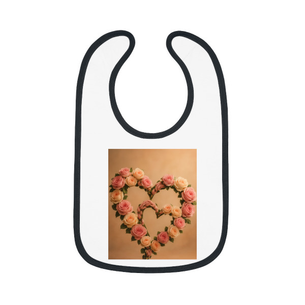 Enduring Love Blossoms - Baby Contrast Trim Jersey Bib