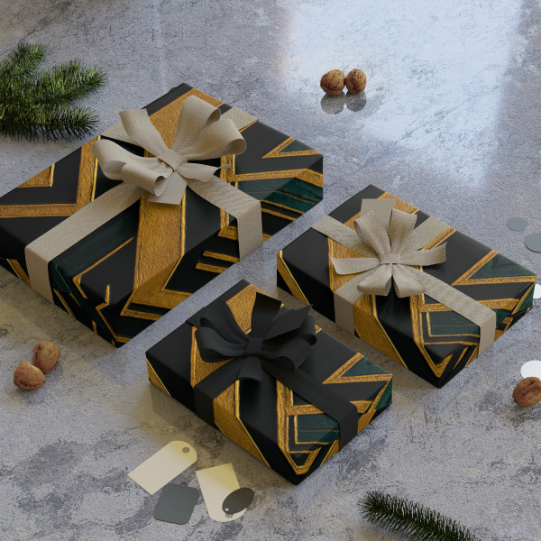 Opulent Geometry - Gift Wrapping Paper Rolls, 1pc