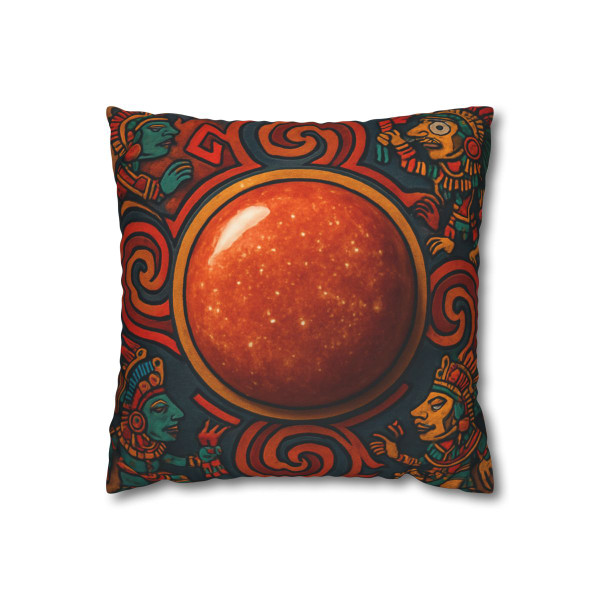 Sunstone Embrace - Square Poly Canvas Pillowcase