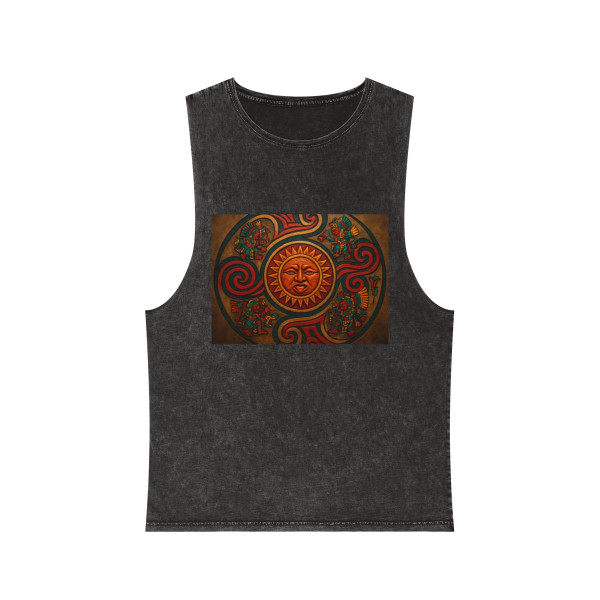 Sunstone Embrace - Unisex Stonewash Tank Top Sunstone Embrace - Unisex Stonewash Tank Top