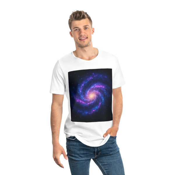 Galactic Symphony - Men's Jersey Curved Hem Tee