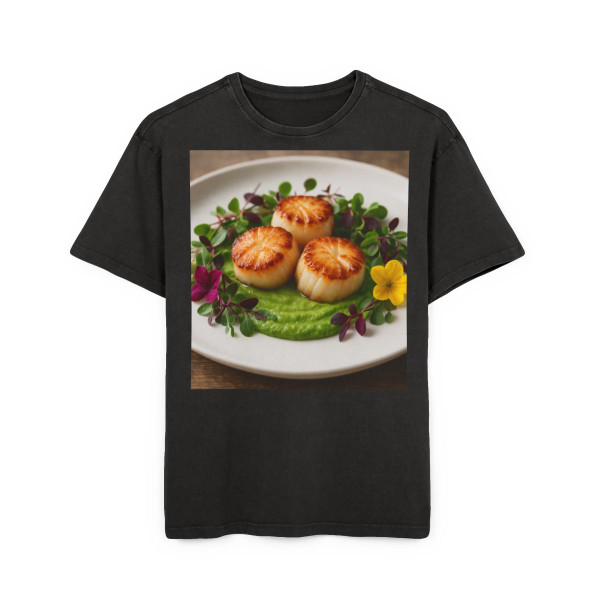 Savory Elegance - Men's Acid Washed Heavy Oversize Tee