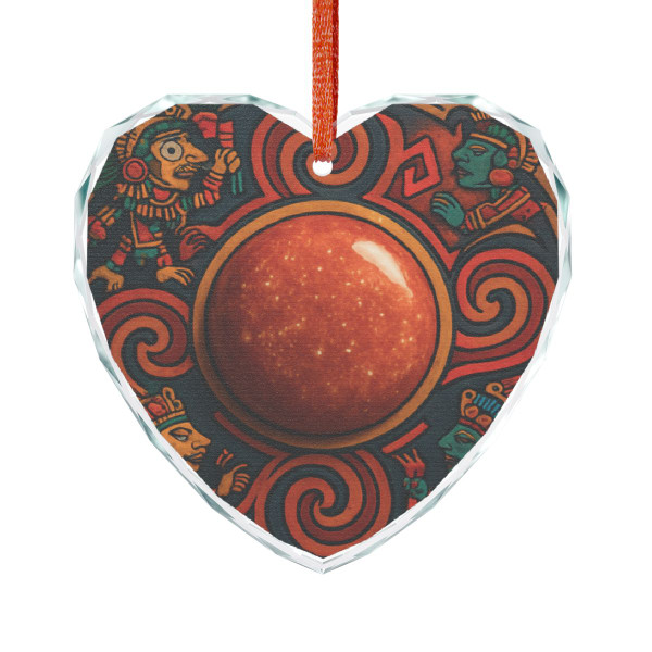 Sunstone Embrace - Crystal Glass Ornament