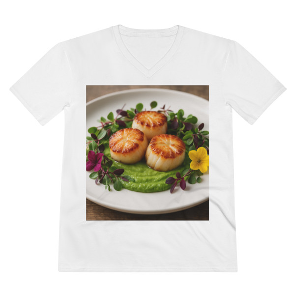 Savory Elegance - Men's Lightweight V-Neck Tee