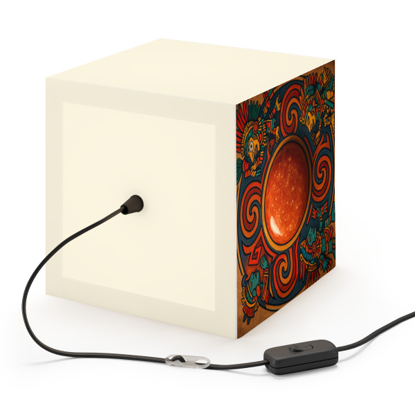 Sunstone Embrace - Light Cube Lamp