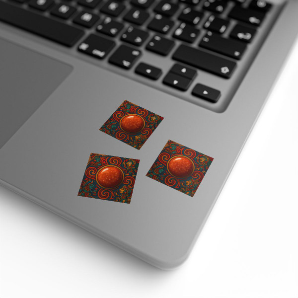 Sunstone Embrace - Square Sticker Label Rolls