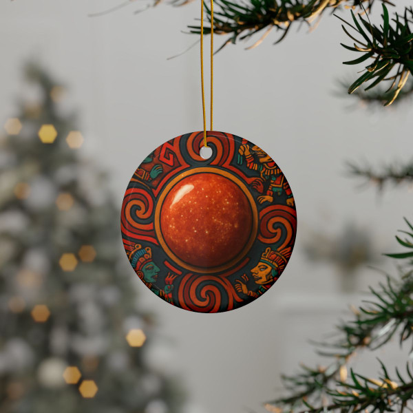 Sunstone Embrace - Ceramic Ornaments, 2-Side Print, (1pc, 3pcs, 5pcs, 10pcs)
