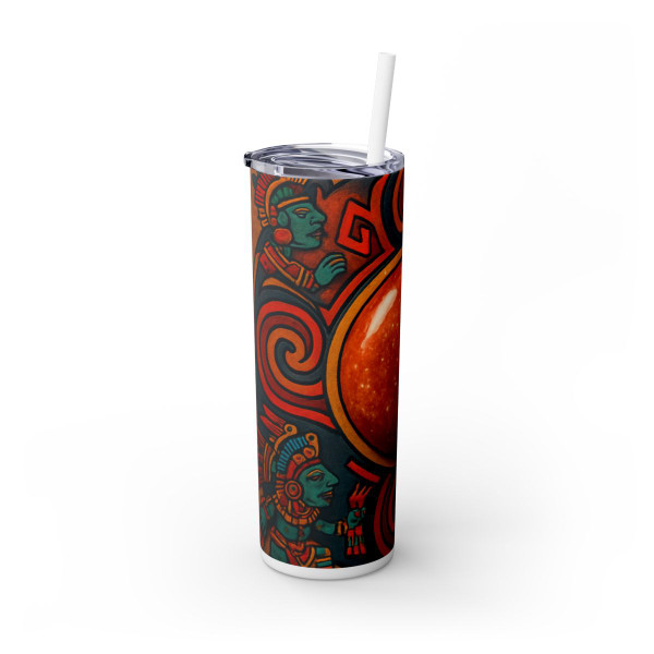 Sunstone Embrace - Skinny Tumbler with Straw, 20oz