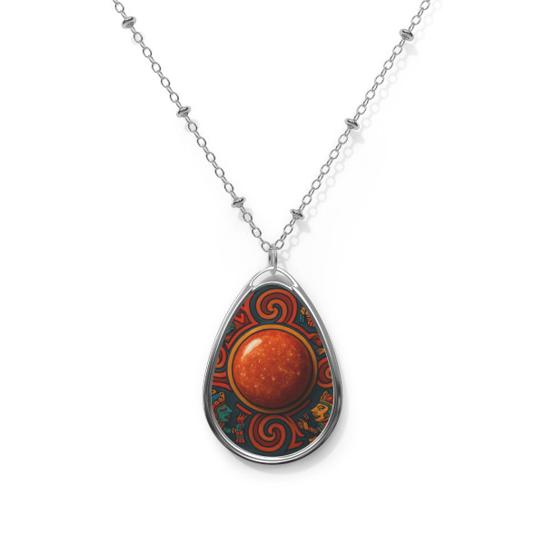 Sunstone Embrace - Oval Necklace