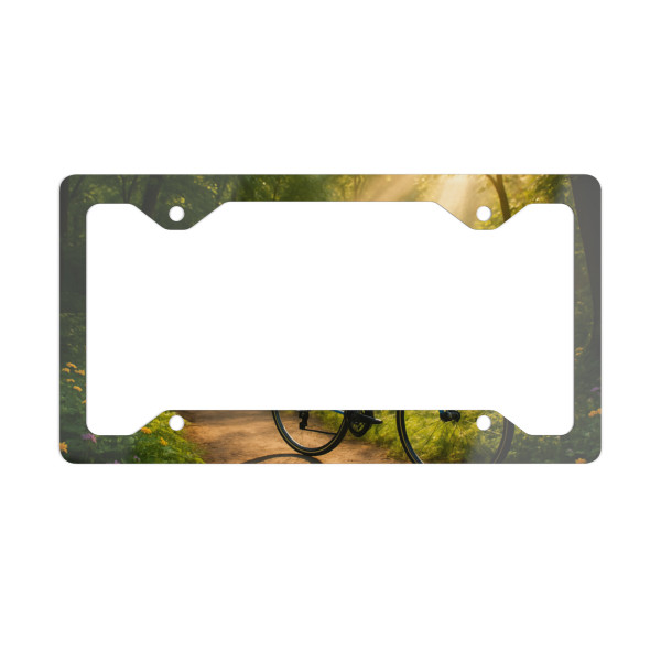 Pedal Through Paradise - Metal License Plate Frame