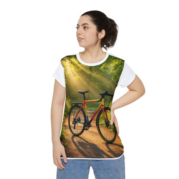Pedal Through Paradise - Women's Short Sleeve Shirt (AOP) Pedal Through Paradise - Women's Short Sleeve Shirt (AOP)