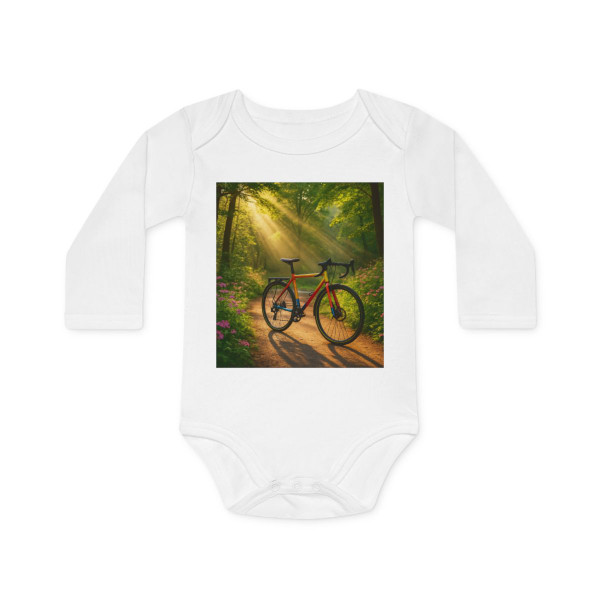 Pedal Through Paradise - Baby Long-Sleeve Organic Bodysuit Pedal Through Paradise - Baby Long-Sleeve Organic Bodysuit