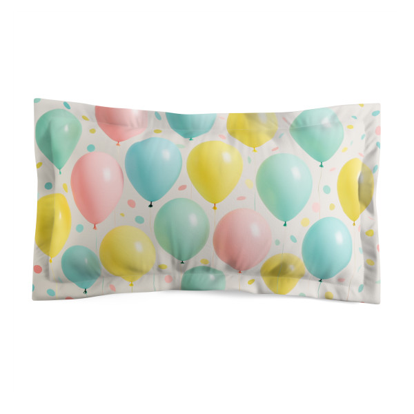 Whimsical Balloon Bash - Microfiber Pillow Sham