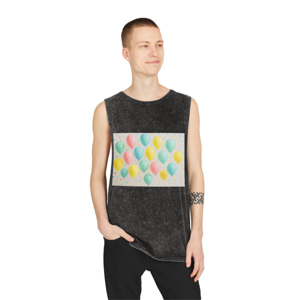 Whimsical Balloon Bash - Unisex Stonewash Tank Top Whimsical Balloon Bash - Unisex Stonewash Tank Top