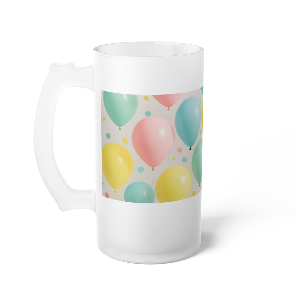 Whimsical Balloon Bash - Frosted Glass Beer Mug