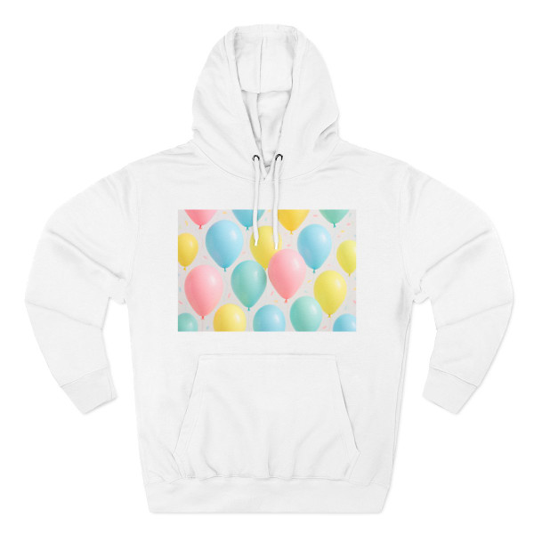 Whimsical Balloon Bash - Three-Panel Fleece Hoodie Whimsical Balloon Bash - Three-Panel Fleece Hoodie