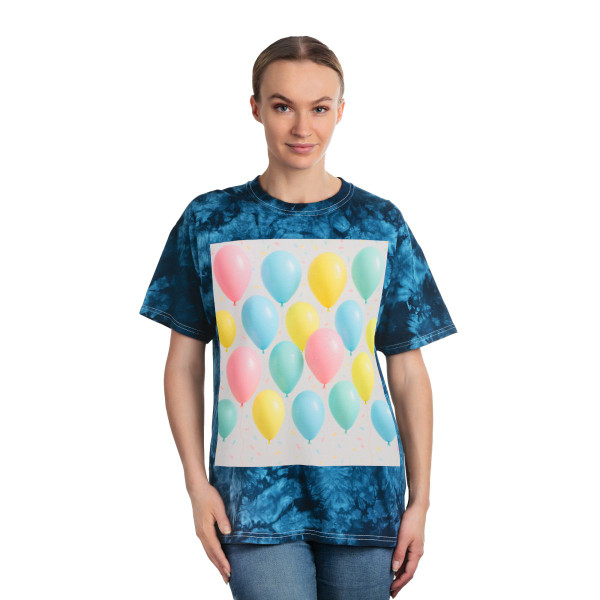 Whimsical Balloon Bash - Tie-Dye Tee, Crystal