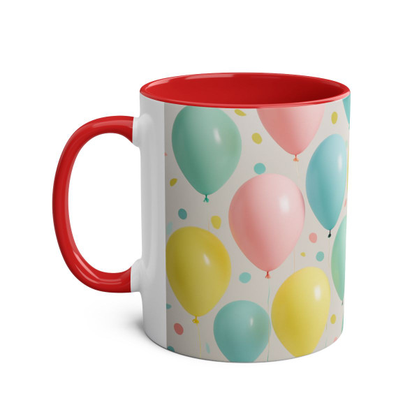 Whimsical Balloon Bash - Two-Tone Coffee Mugs, 11oz