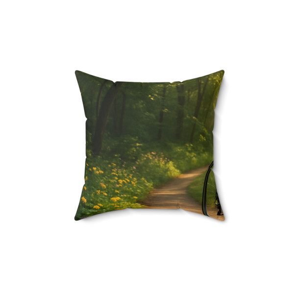Pedal Through Paradise - Faux Suede Square Pillow