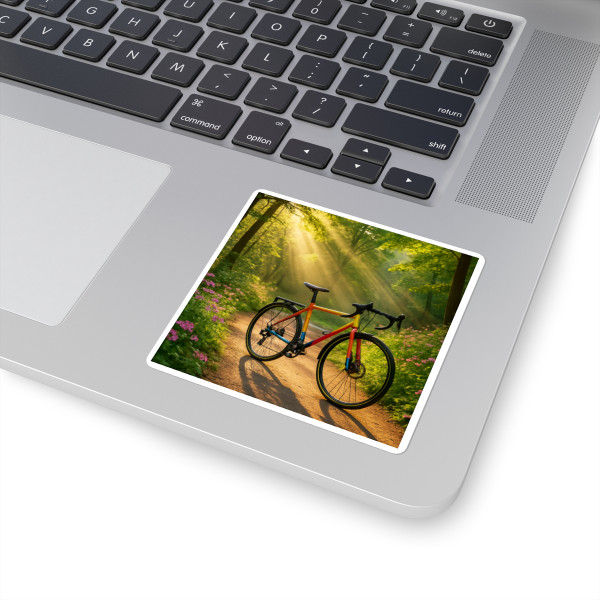 Pedal Through Paradise - Square Stickers