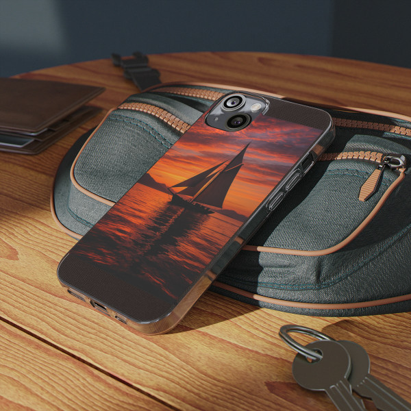 Sailing into Sunset - Clear Silicone Phone Cases