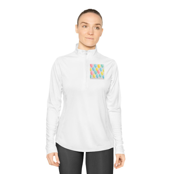 Whimsical Balloon Bash - Ladies Quarter-Zip Pullover