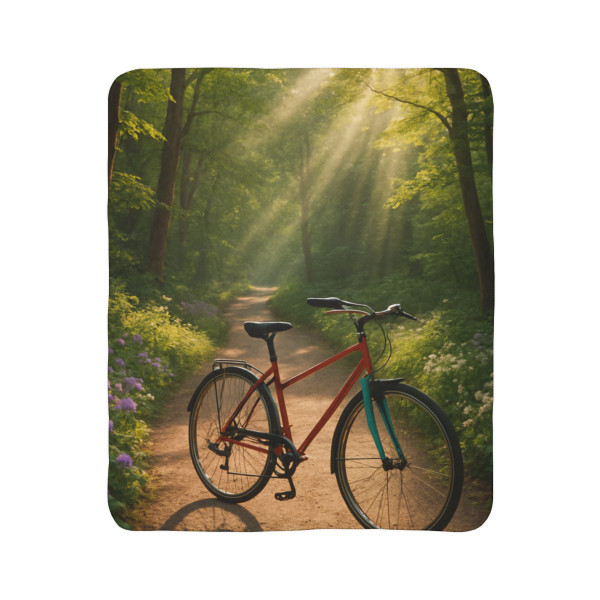 Pedal Through Paradise - Fleece Sherpa Blanket