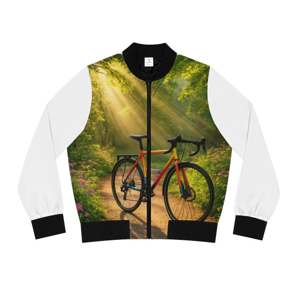 Pedal Through Paradise - Women's Bomber Jacket (AOP) Pedal Through Paradise - Women's Bomber Jacket (AOP)
