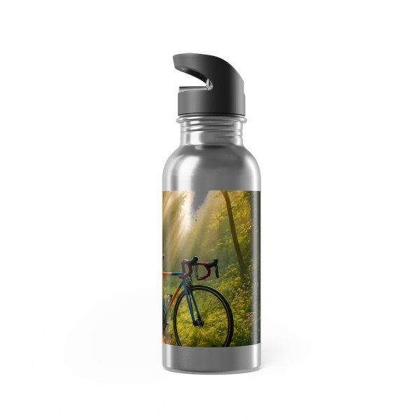 Pedal Through Paradise - Stainless Steel Water Bottle With Straw, 20oz