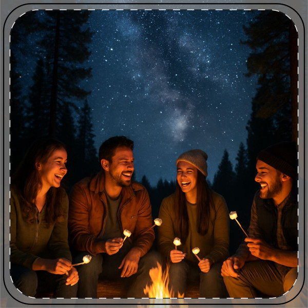 Whimsical Campfire Nights - Coaster
