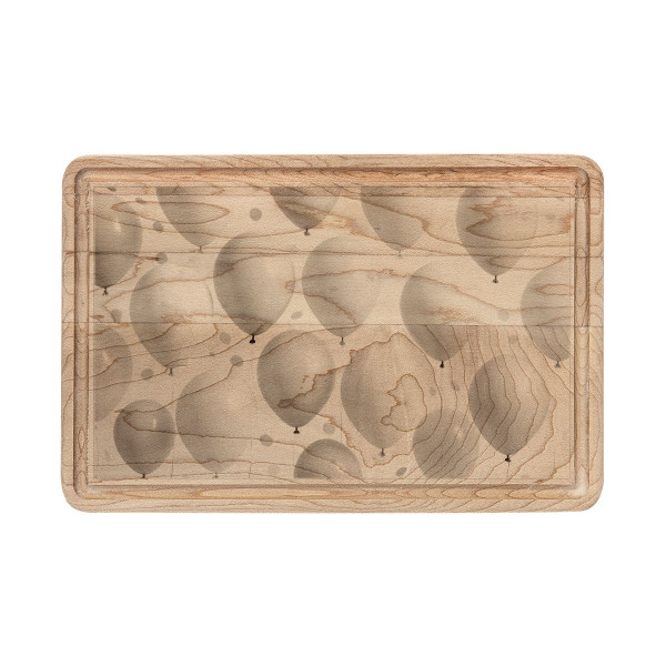 Whimsical Balloon Bash - Wooden Cutting Board (Engraving)