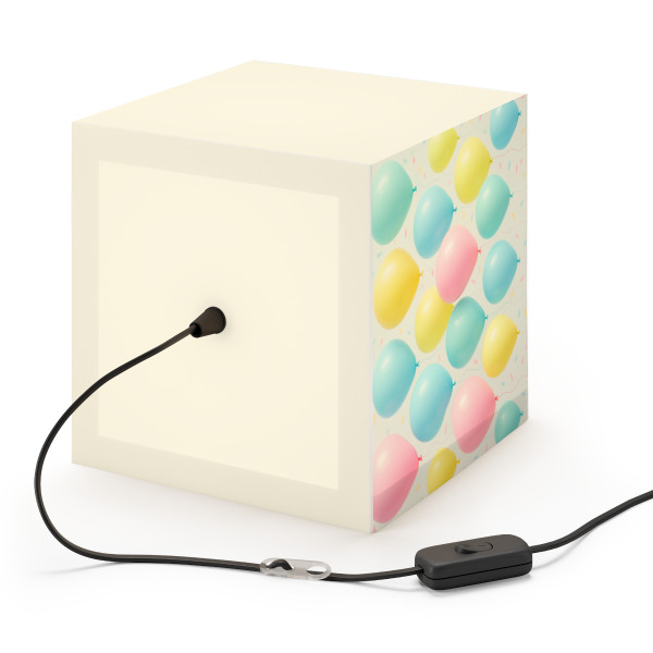 Whimsical Balloon Bash - Light Cube Lamp