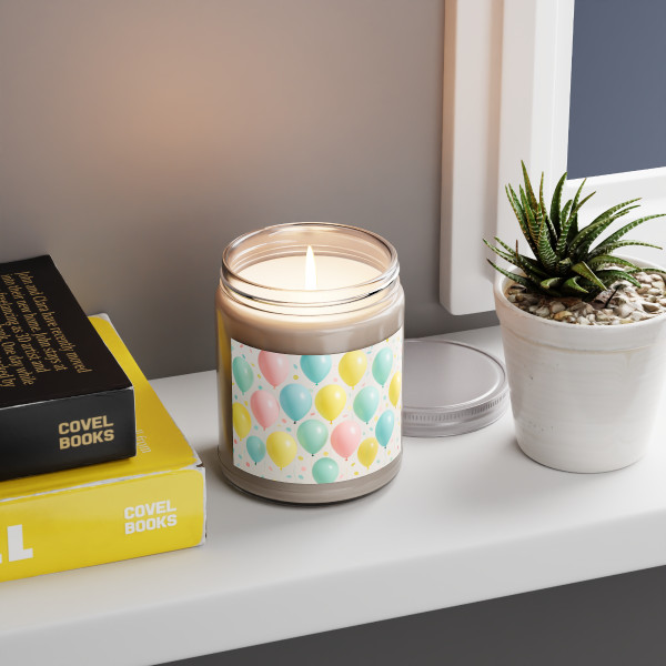 Whimsical Balloon Bash - Scented Soy Candles with White Lid, 9oz